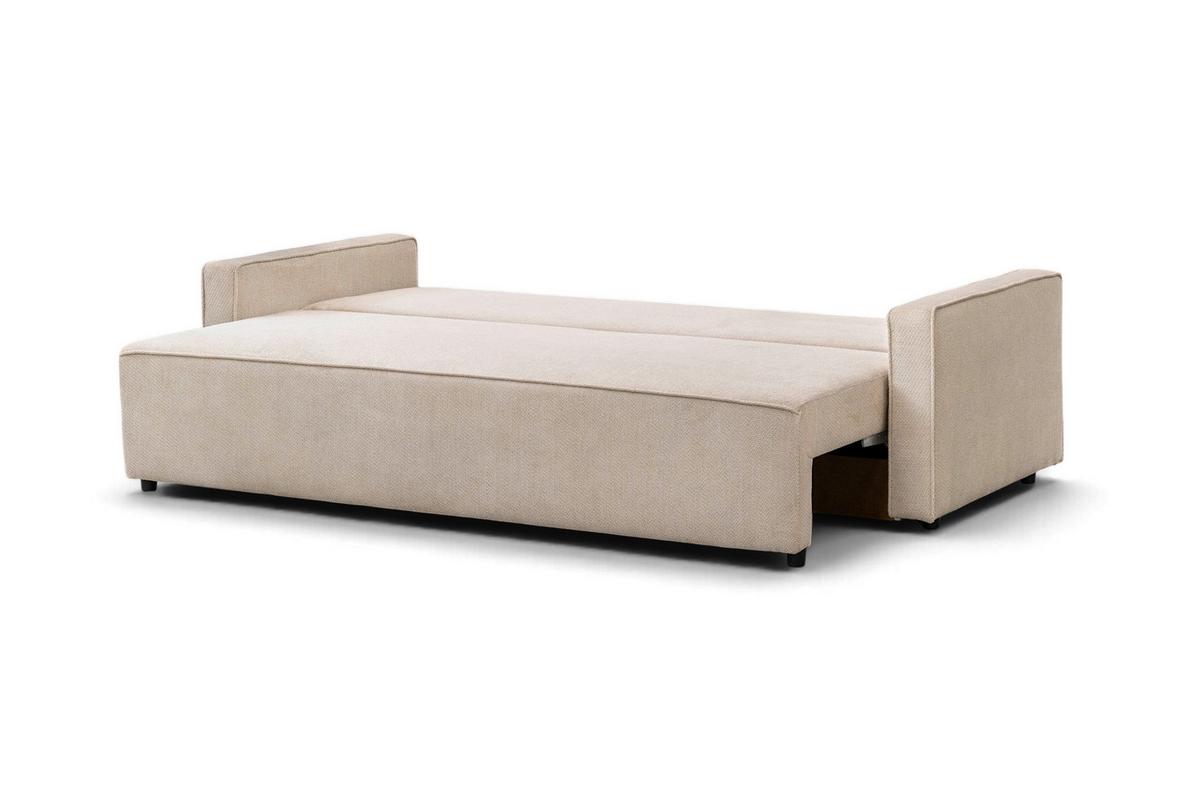 Rozkladacia pohovka NERA, sivobéžová ženilka - sivobéžová, Modern, textil/plast (232/90/100cm)