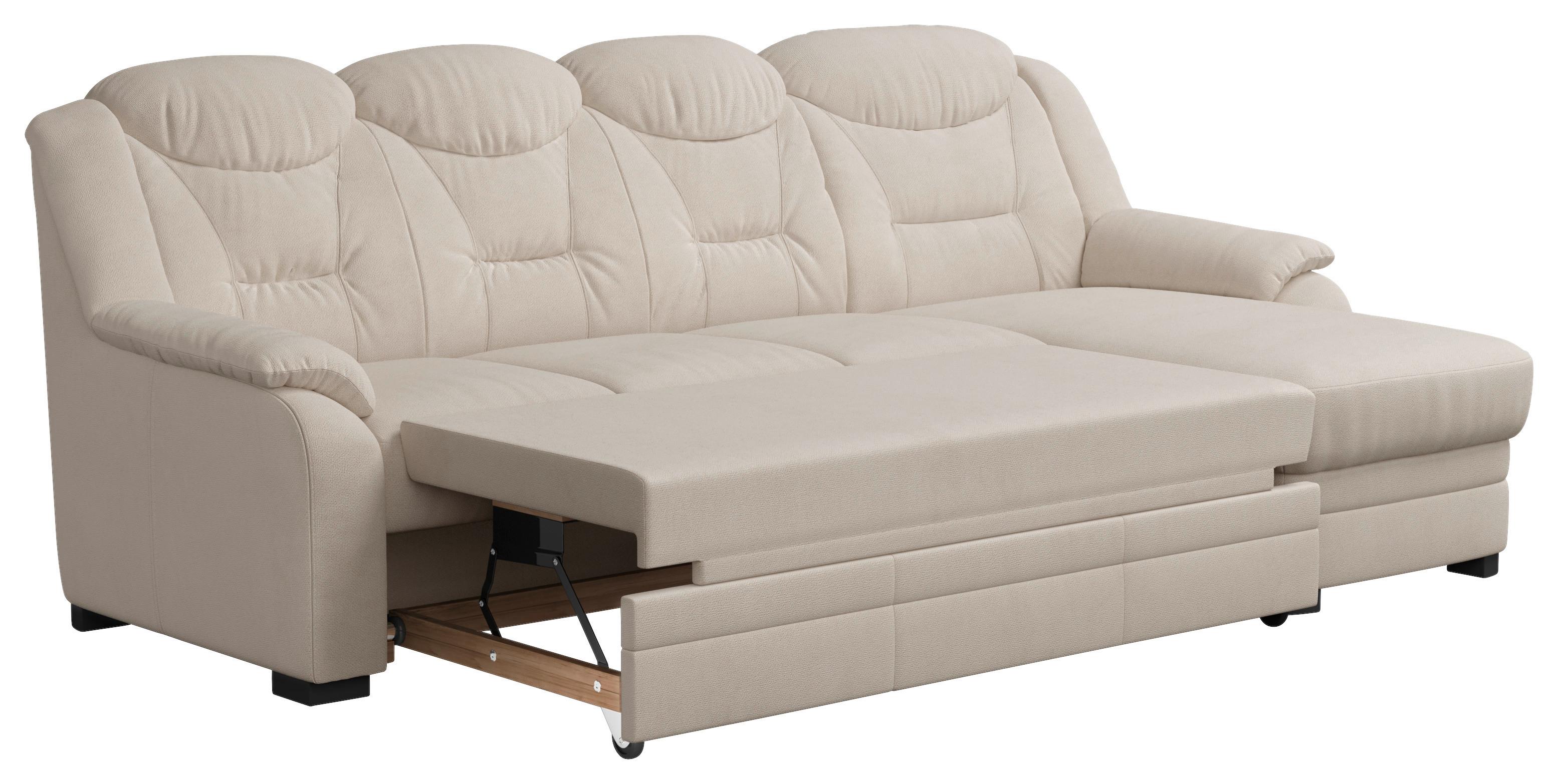 Ecksofa Marcus Beige S: 257x162 cm - Beige/Schwarz, Basics, Textil (257/162cm) - MID.YOU