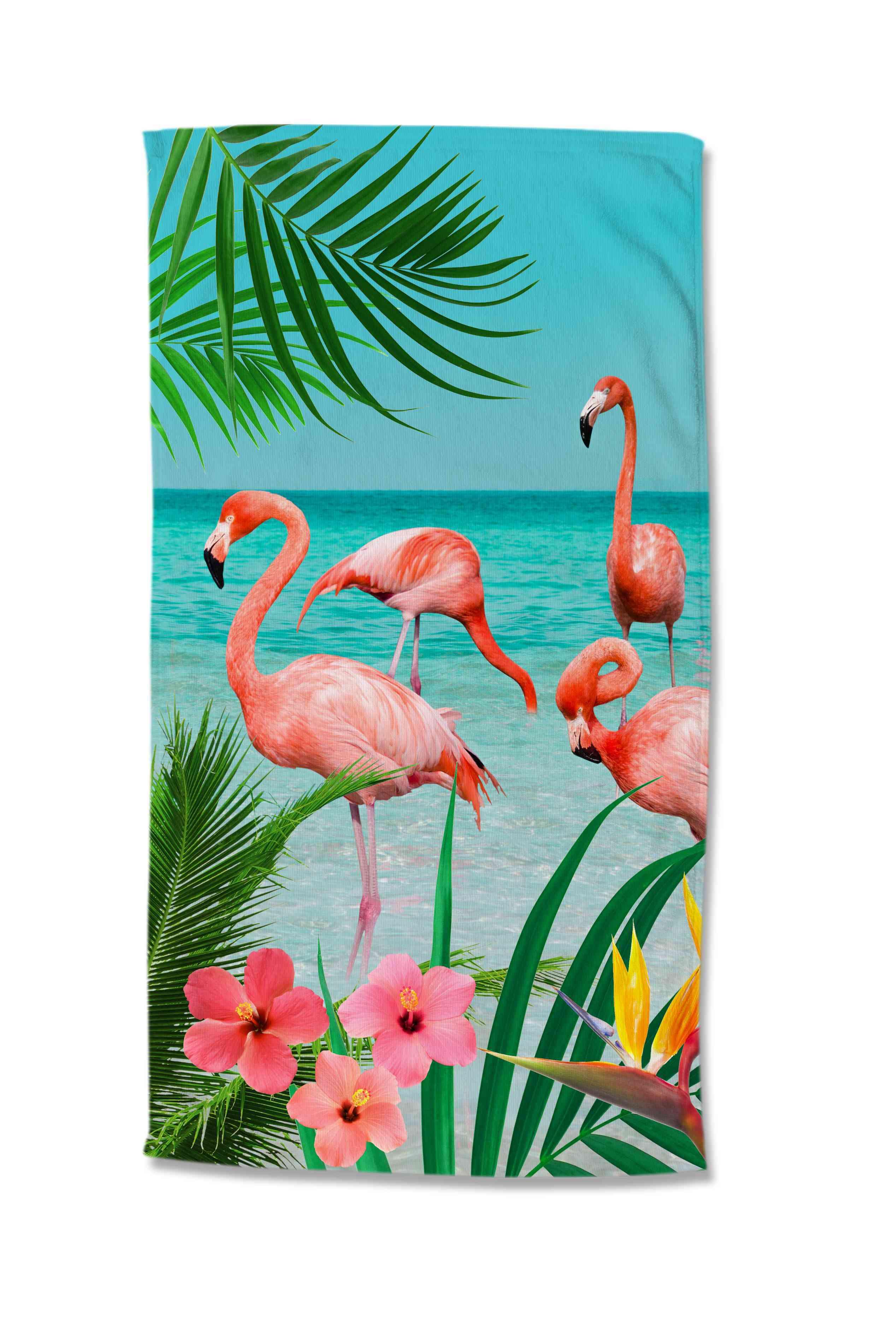 Strandtuch Flamingo Multicolor 100x180 cm