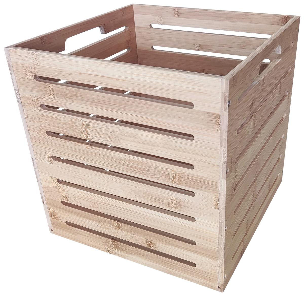 ÚLOŽNÝ BOX BAMBOO - přírodní barvy, Moderní, kompozitní dřevo/přírodní materiály (31/31/31cm) - ecoTree