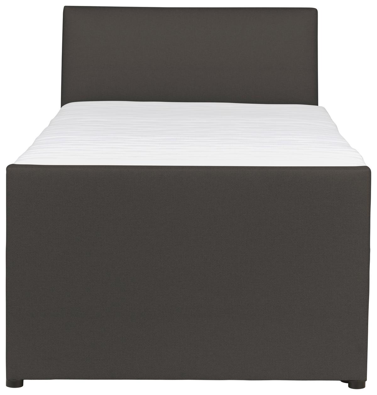 Boxspringbett Mit Bettkasten Nida 120x200 Cm Graphitfarben - Graphitfarben/Schwarz, MODERN, Holz/Textil (120/200cm) - MID.YOU