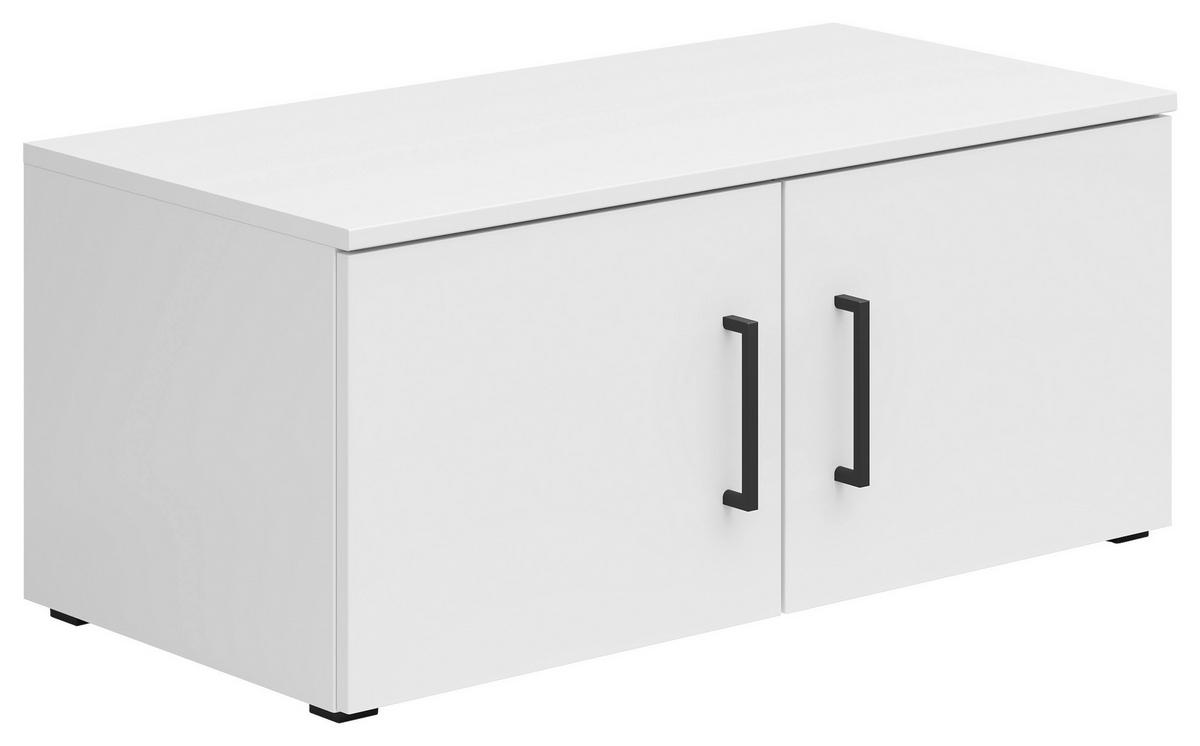 Nadstavec na skriňu MULTISTAURAUM, š: 80 cm - čierna/biela, Modern, kompozitné drevo/plast (80/35/40cm)