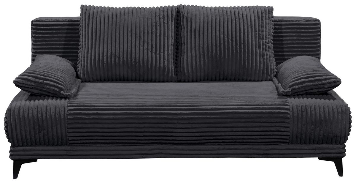 Schlafsofa Sally Schwarz B: 211 Cm - Schwarz, KONVENTIONELL, Textil (211/96/105cm) - MID.YOU