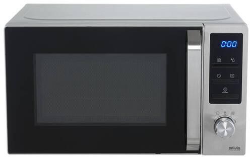 Mikrowelle Mwg-e 20.8 Schwarz 800 W 5 Leistungsstufen - Edelstahlfarben/Schwarz, Basics, Kunststoff/Metall (44/26/36cm) - Silva Homeline