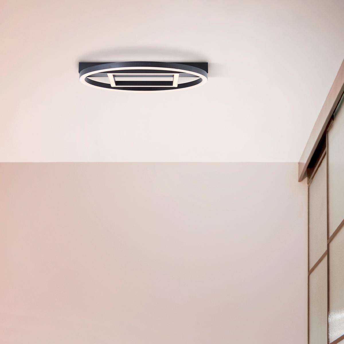 LED-Paneel G99928a06 Maureen - Schwarz, Design, Kunststoff/Metall (5/37/37cm) - Brilliant