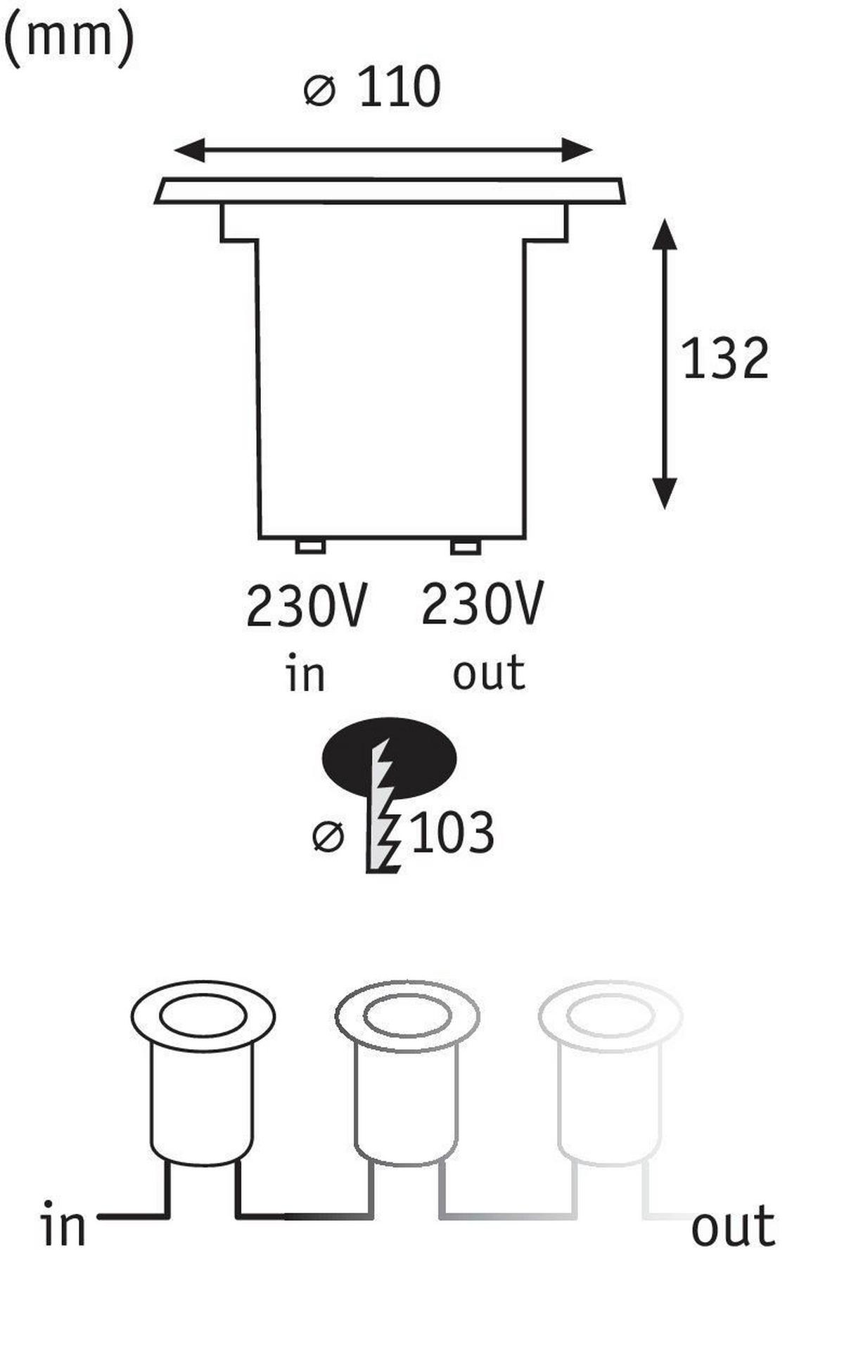 Led Außenleuchte 1,2 Watt Metall - Edelstahlfarben, Basics, Metall (11cm) - Paulmann