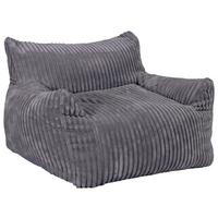 Sitzsack Nubo Cord grau, Indoor, B: 104cm - Grau, Basics, Textil (104/75/95cm)