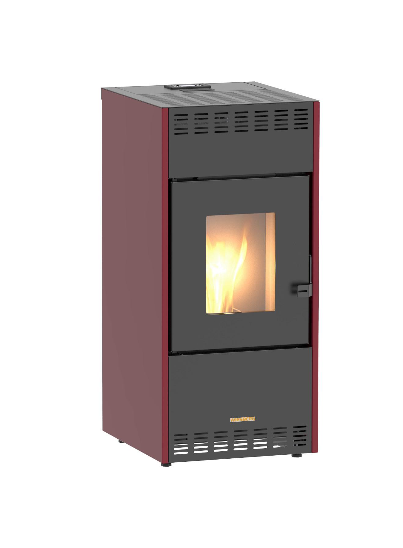 Pelletofen Mareni Bordeaux Metall 8 Kw Mit Wi-Fi - Bordeaux, Basics, Metall (45/55/99cm)