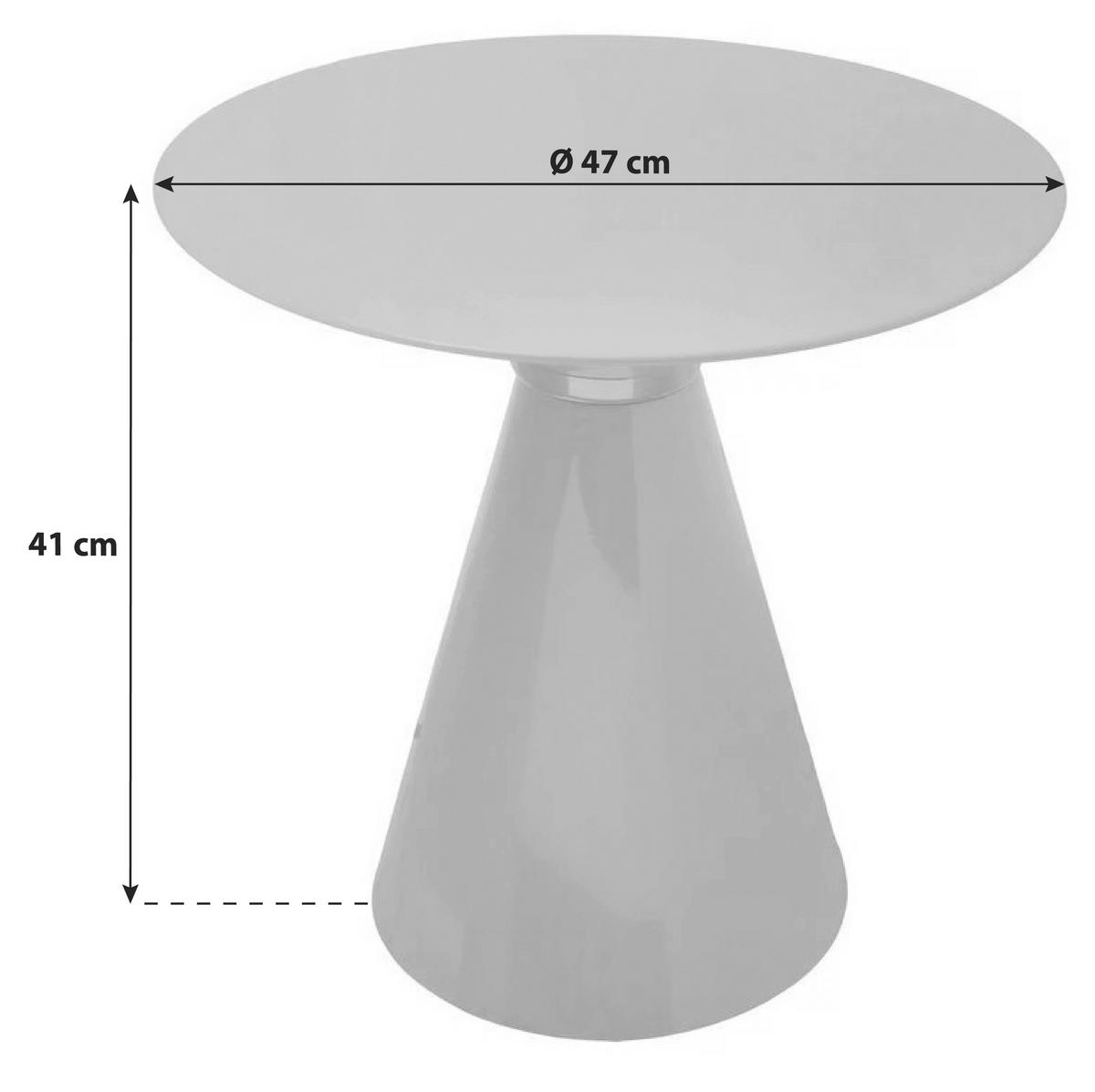 Beistelltisch Art Deco Taupe/Goldfarben - Taupe/Goldfarben, Trend, Metall (47/41cm) - Kayoom