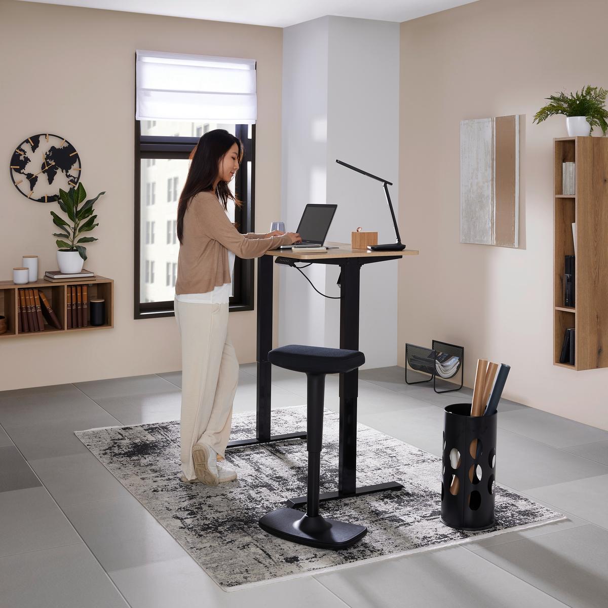 Psaci stůl EMIL II - černá/dub artisan, Moderní, kov/kompozitní dřevo (120/72-118/60cm) - Mömax