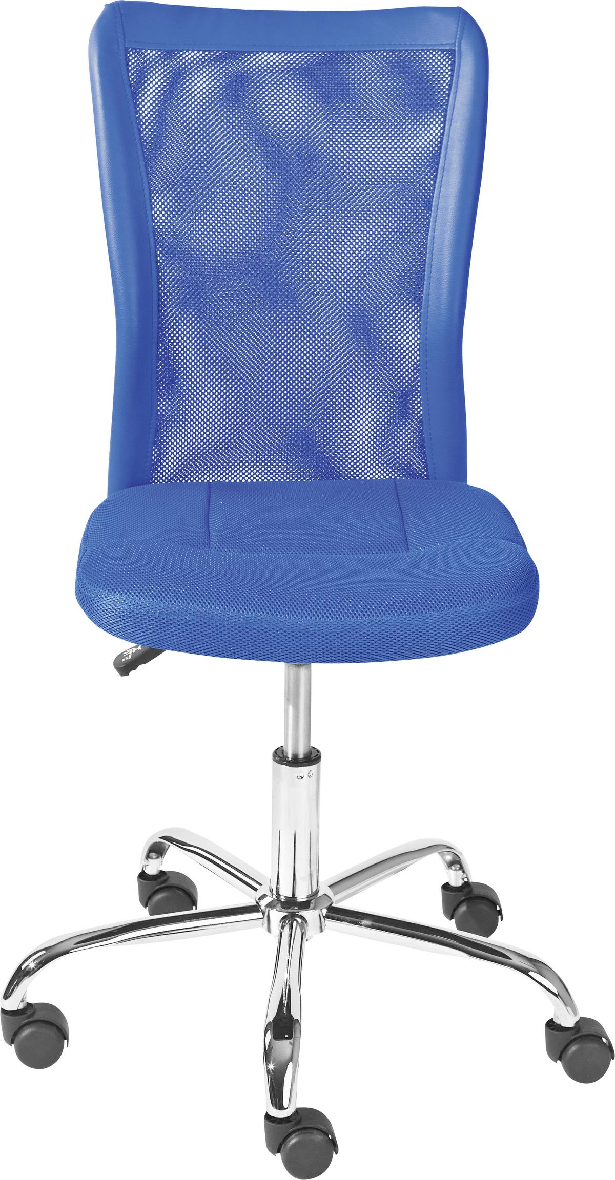 Jugenddrehstuhl Bonnie - Blau/Chromfarben, MODERN, Kunststoff/Textil (43/88-98/56cm) - MID.YOU