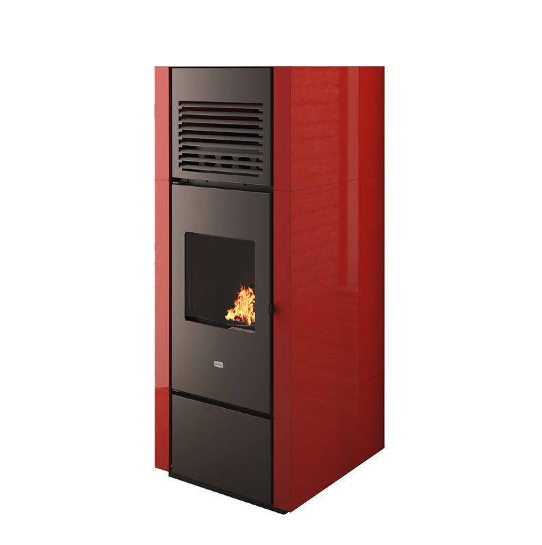 Kaminofen Pelletofen Nia Rot - Rot, MODERN, Metall (51/116/51cm)