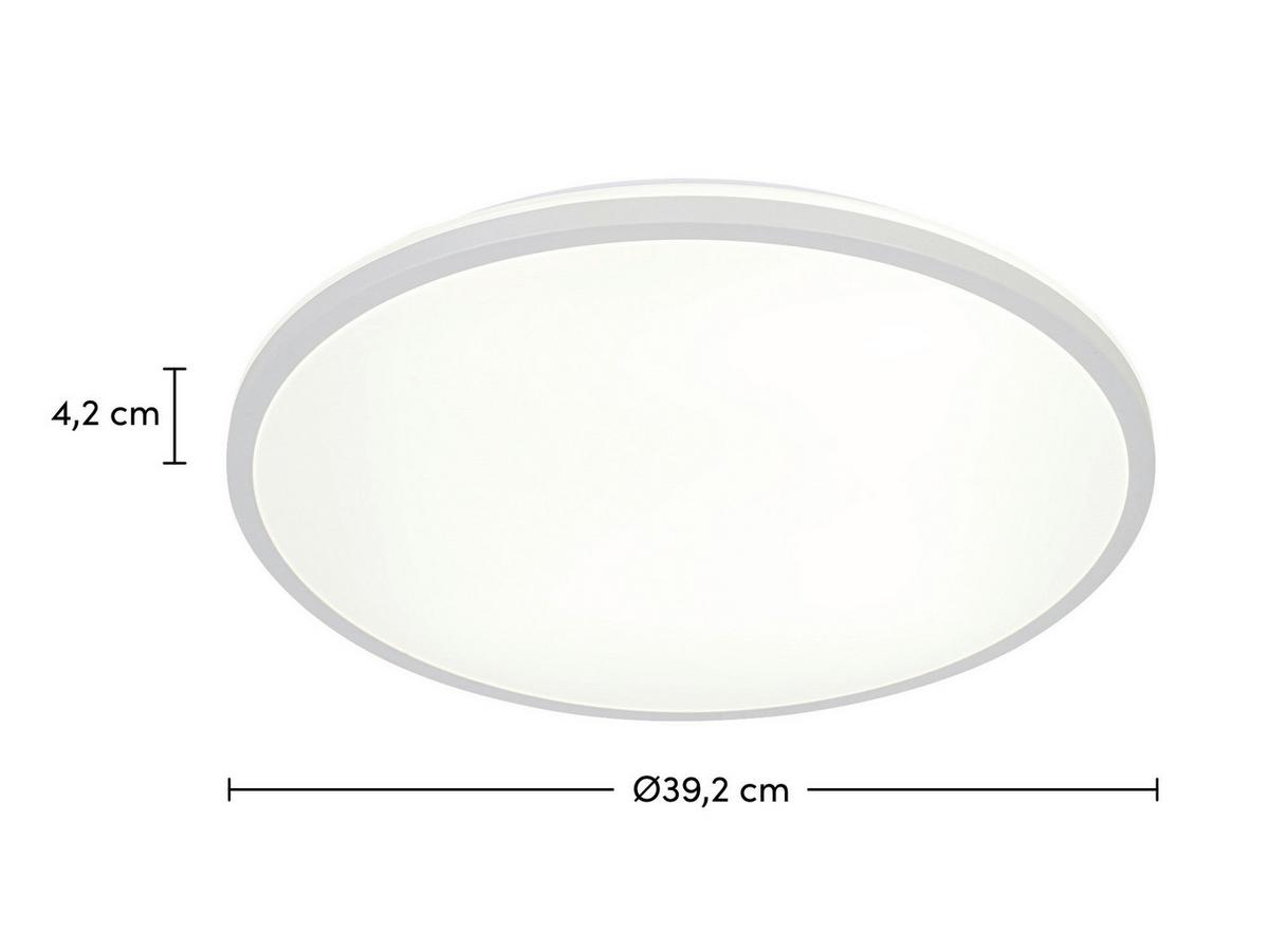 Led-deckenleuchte, 4000k Cesur - Weiß, Basics, Kunststoff/Metall (39,2/4,2cm) - Luca Bessoni