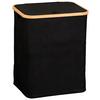 Wäschesack Wäschesammler Bambus - Schwarz/Naturfarben, Basics, Holz/Textil (41/50/33cm) - Kesper