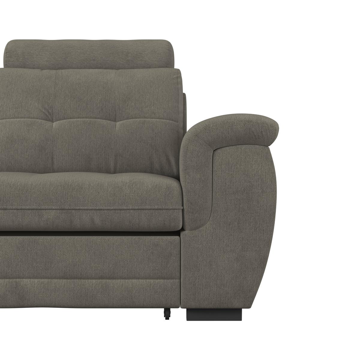 Ecksofa mit Schlaffunktion Falco new Braun 183x251 cm - Schwarz/Braun, KONVENTIONELL, Textil (183/251cm) - Ondega