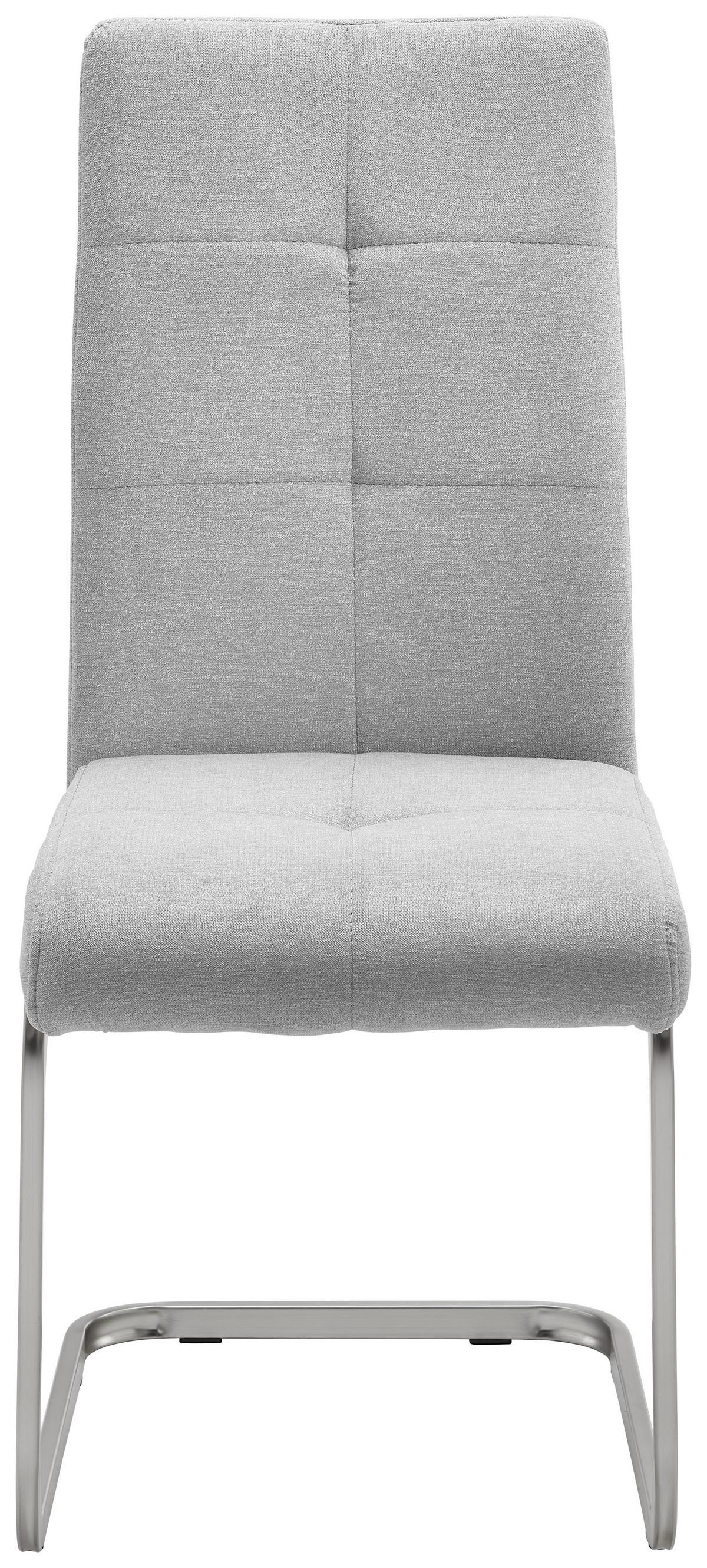 Židle Lucie - světle šedá/barvy chromu, Moderní, kov/dřevo (42,5/98/45cm) - Modern Living
