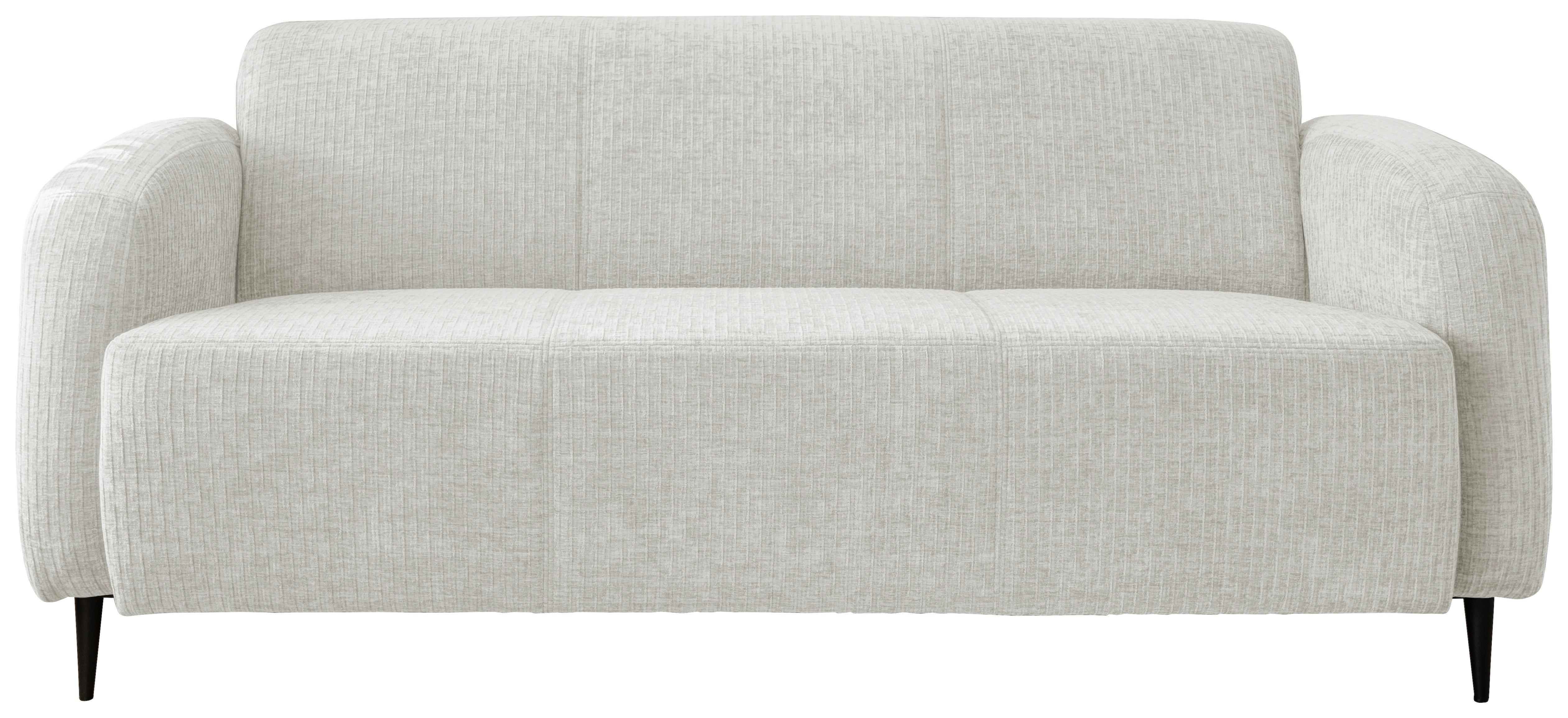 3-Sitzer-Sofa Marone Weiß B: 180cm - Schwarz/Weiß, MODERN, Textil (180/76/90cm) - Livetastic