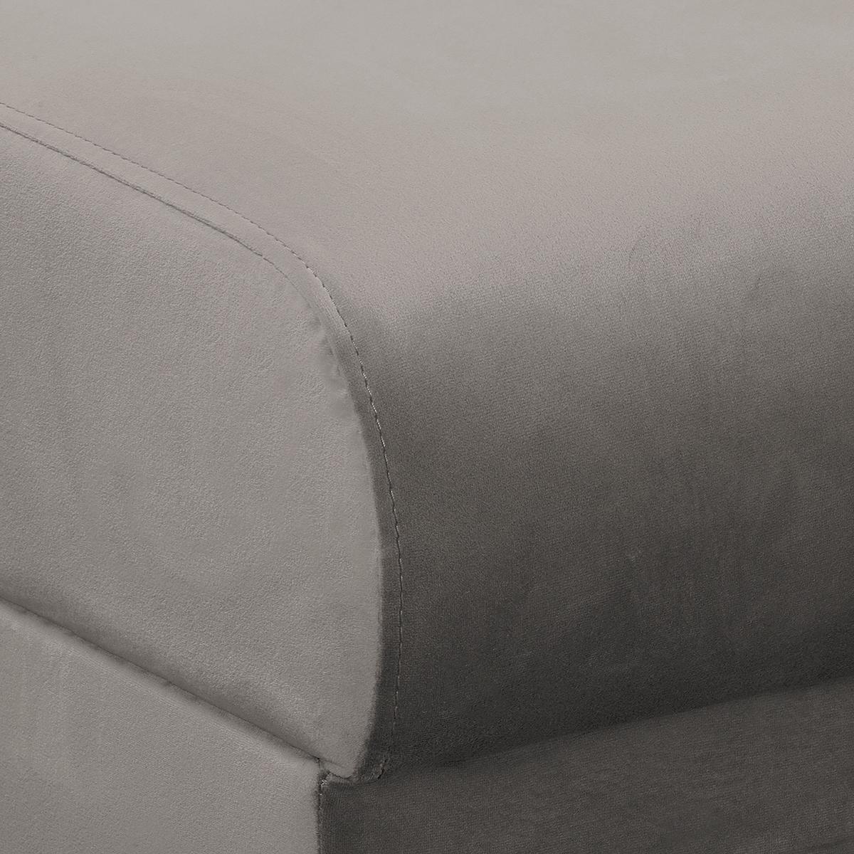 Ecksofa Beata Grau S: 150x230 cm - Wengefarben/Grau, Design, Textil (150/230cm) - Livetastic