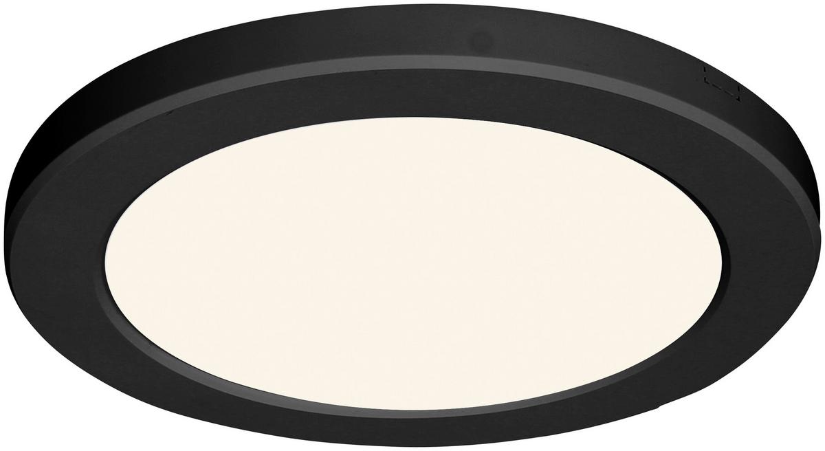 Led-deckenleuchte Gustav Ø 30 Cm Mit Fixierbaren Farben - Schwarz, MODERN, Kunststoff (29,8/1,8cm) - Luca Bessoni