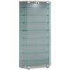 Vitrine Cenila Silberfarben B: 83 cm - Transparent/Silberfarben, Design, Glas/Holzwerkstoff (83/114/17cm) - MID.YOU