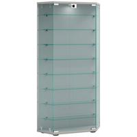 Vitrine Cenila Silberfarben B: 83 Cm - Transparent/Silberfarben, Design, Glas/Holzwerkstoff (83/114/17cm) - MID.YOU