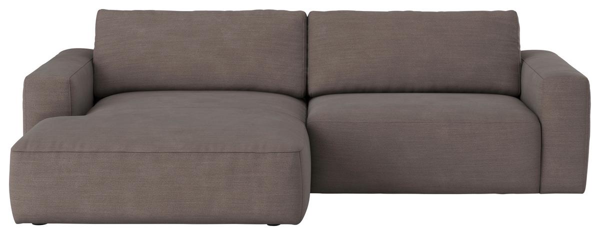 Ecksofa Lasso Taupe S: 175x283 cm - Taupe/Schwarz, MODERN, Textil (175/283cm) - MID.YOU