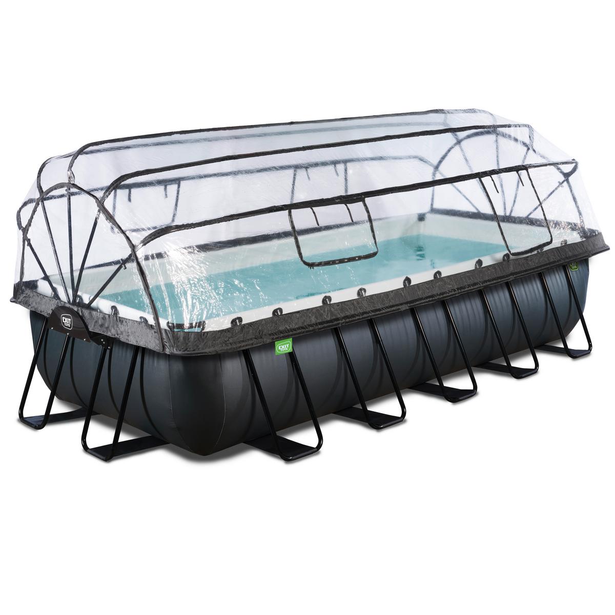 Pool-set Exit Black Leather Pool - Schwarz, KONVENTIONELL, Kunststoff (540/250/100cm) - EXIT Toys