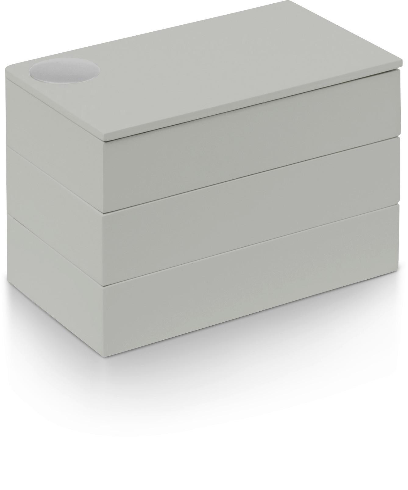 Šperkovnice Joris - šedá, Moderní, kompozitní dřevo (19,1/11,8/12,7cm) - Modern Living