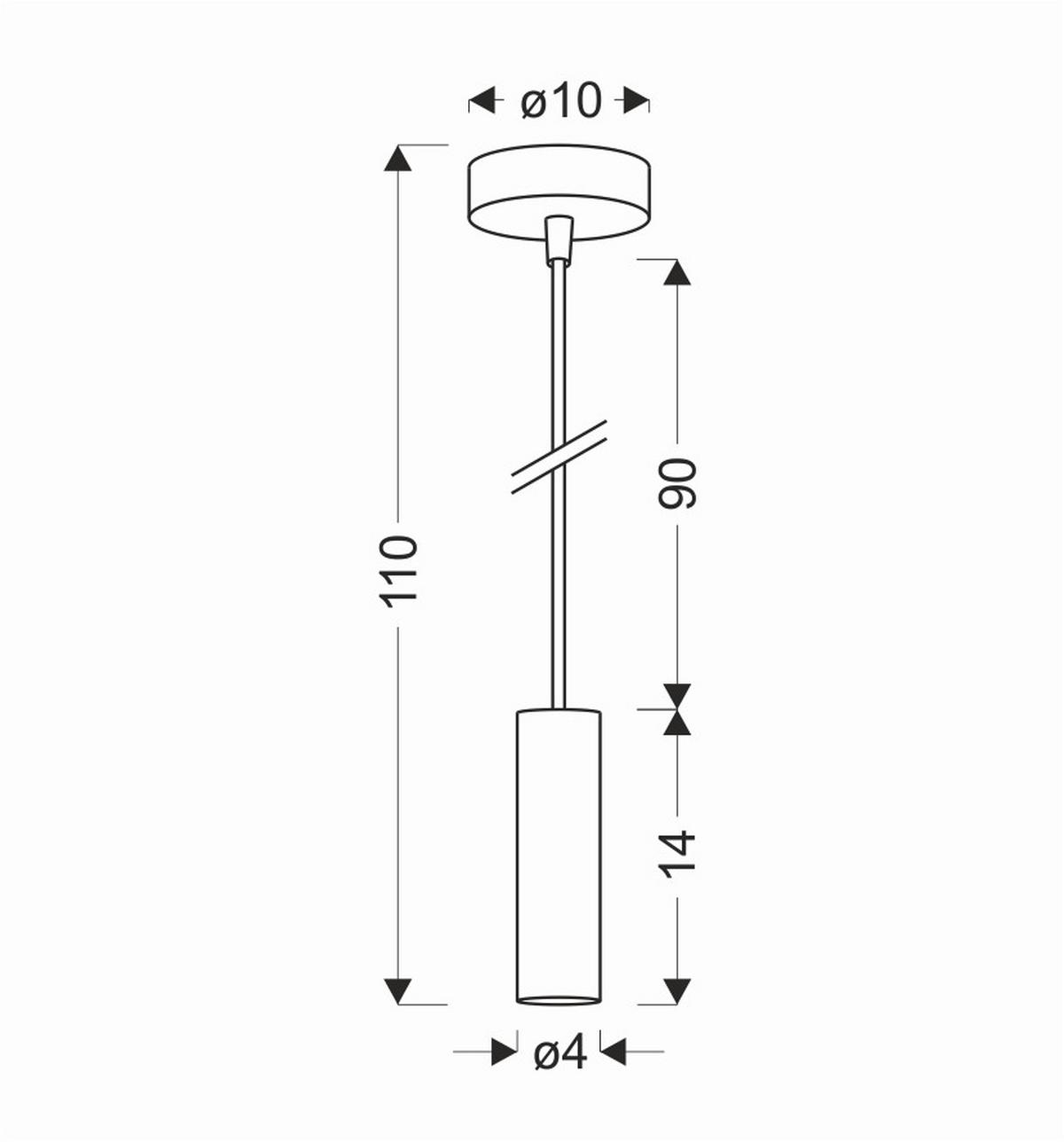 Pendelleuchte 50101034 Dallas - Goldfarben/Schwarz, KONVENTIONELL, Metall (10/10/110cm)