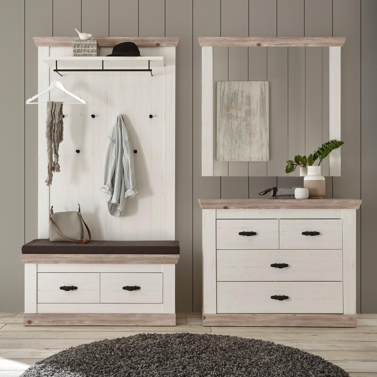 Garderoben Florenz Pinienfarben/hllbraun 224 Cm - Hellbraun/Pinienfarben, Design, Holzwerkstoff (224/201/45cm) - MID.YOU