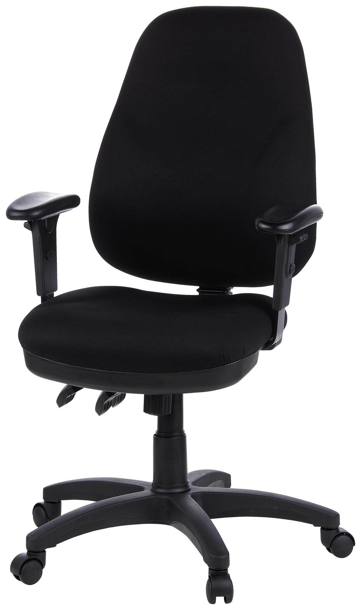 Bürostuhl Zenit Pro Schwarz Bis 120 Kg - Schwarz, Basics, Kunststoff/Textil (58/121/46cm) - MID.YOU