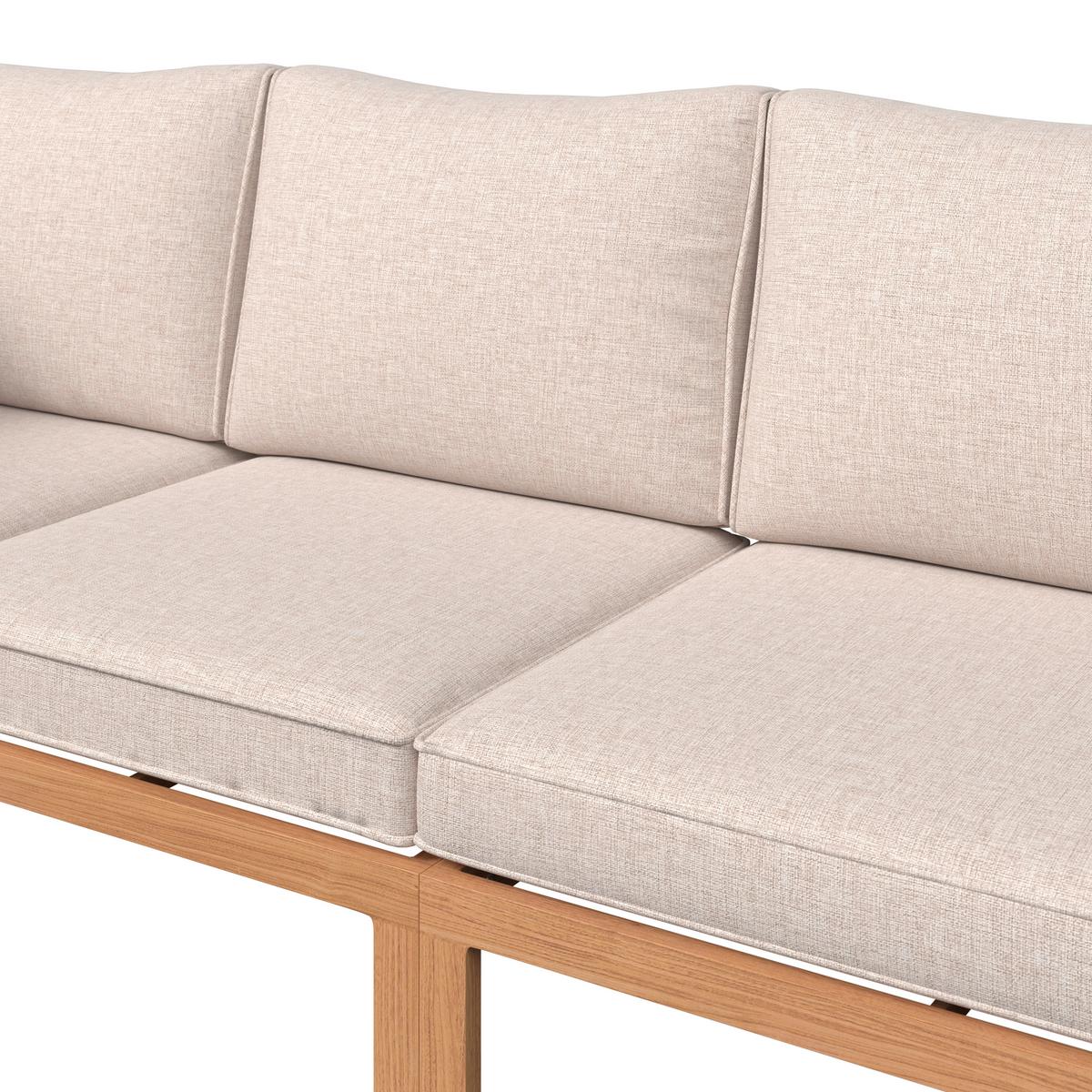 TERASOVÁ SEDACÍ SOUPRAVA PORTO - černá/přírodní barvy, Moderní, kov/textil