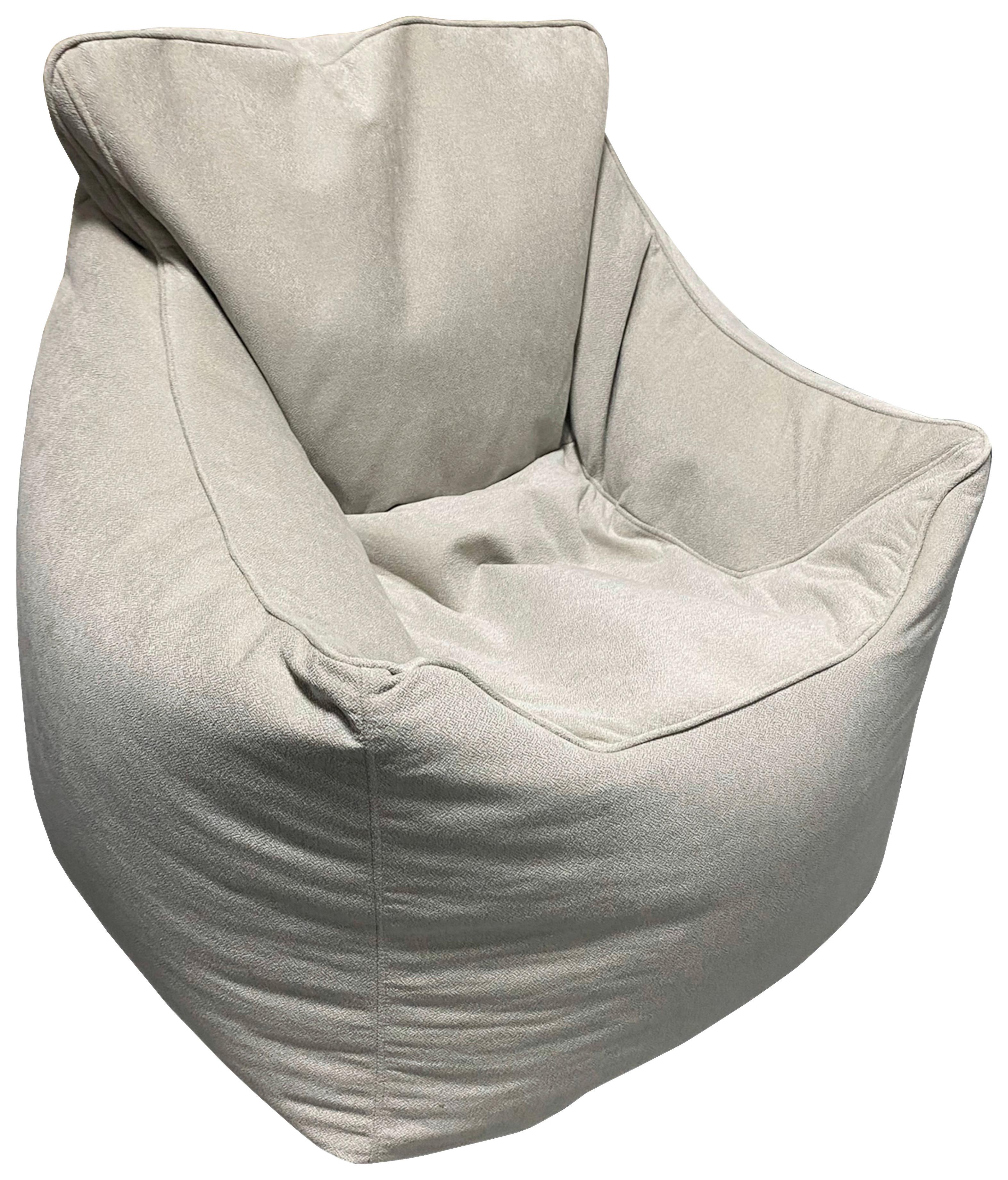 Sedací vak STORVIK, béžová, max. 90 kg - světle šedá/béžová, Moderní, textil (100/75/100cm) - Mömax