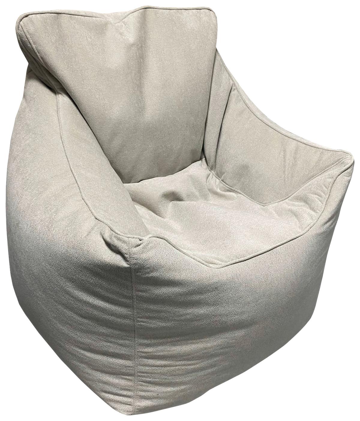 Sedací vak STORVIK, béžová, max. 90 kg - svetlosivá/béžová, Modern, textil (100/75/100cm) - Mömax