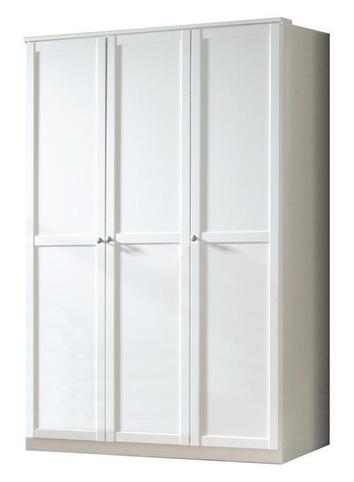 Šatní skříň FILOU šířka 135cm - bílá/barvy zinku, Basics, kov/kompozitní dřevo (135/198/58cm)