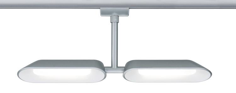 Schienensystem Urail Strahler 95469 2x Led Flach Verstellbar - Chromfarben, Design, Metall (37,5/17/2,6cm) - Paulmann