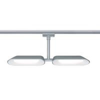 Schienensystem Urail Strahler 95469 2x Led Flach verstellbar - Chromfarben, Design, Metall (37,5/17/2,6cm) - Paulmann