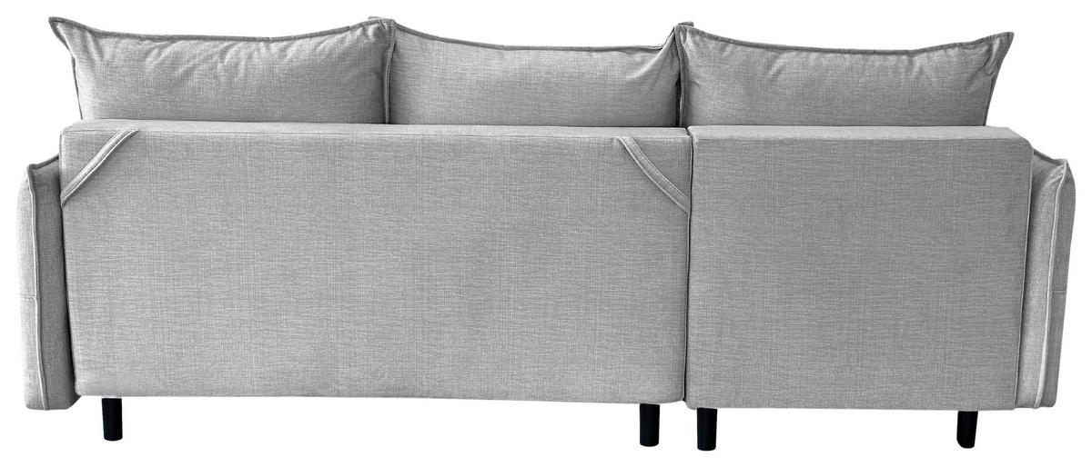 Ecksofa mit Bettkasten Melody Grau S: 170x235 cm - Schwarz/Grau, Design, Textil (170/235cm) - MID.YOU