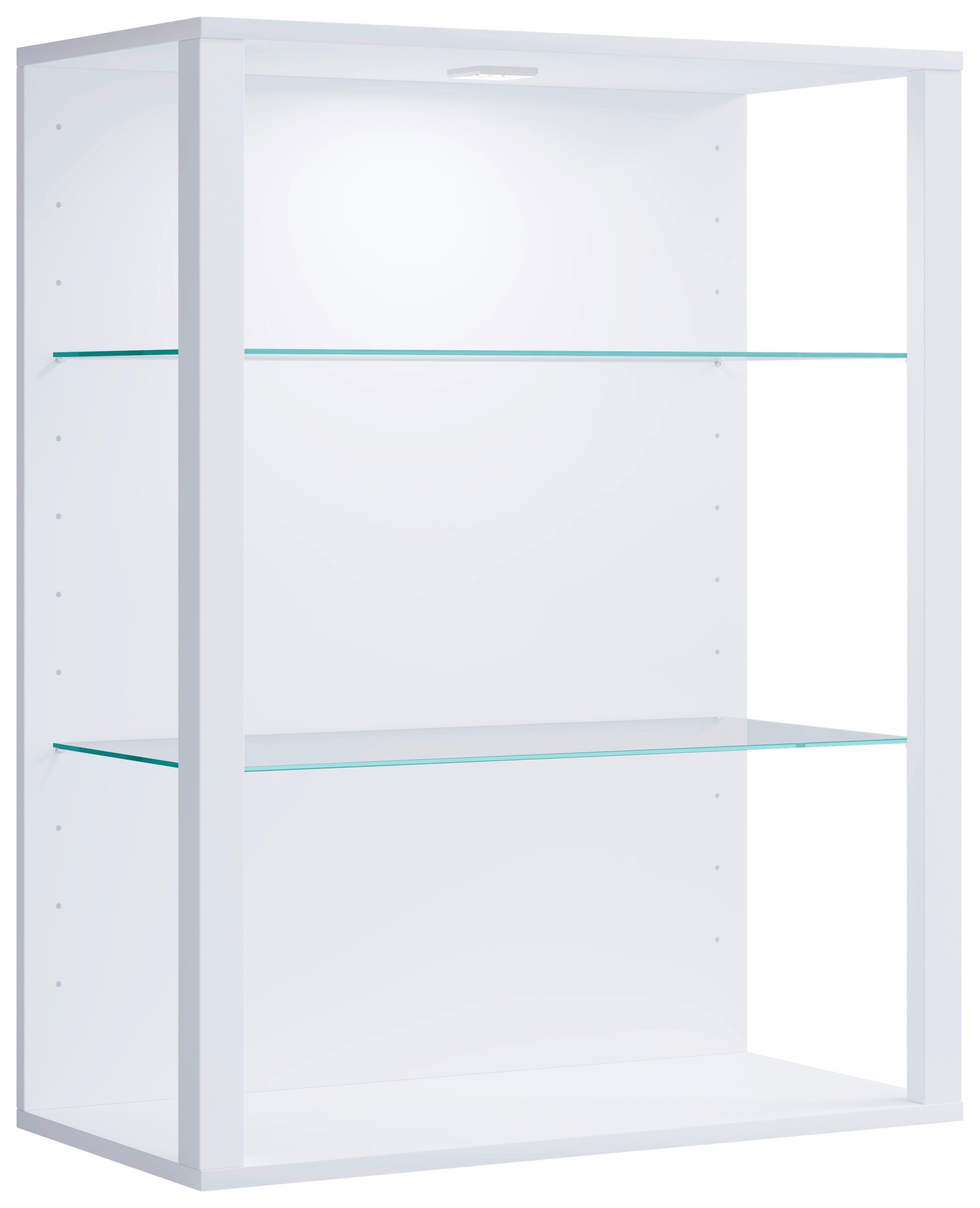 Hängevitrine Glasol Weiß B: 70 cm - Weiß, Design, Glas/Holzwerkstoff (70/90/35cm) - MID.YOU