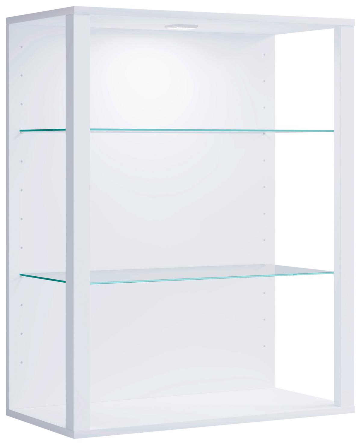 Hängevitrine Glasol Weiß B: 70 cm - Weiß, Design, Glas/Holzwerkstoff (70/90/35cm) - MID.YOU