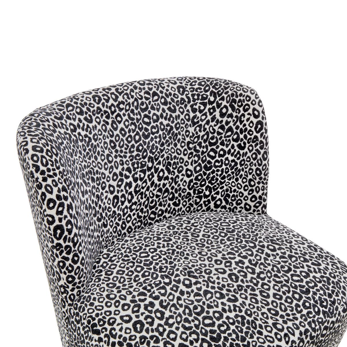 Designové křeslo BACA, černo-bílá žin., max. 140 kg - bílá/černá, Lifestyle, kov/dřevo (66/75/72cm) - Mömax