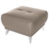 Hocker Frisco - Sandfarben/Chromfarben, MODERN, Textil (65/46/65cm) - MID.YOU