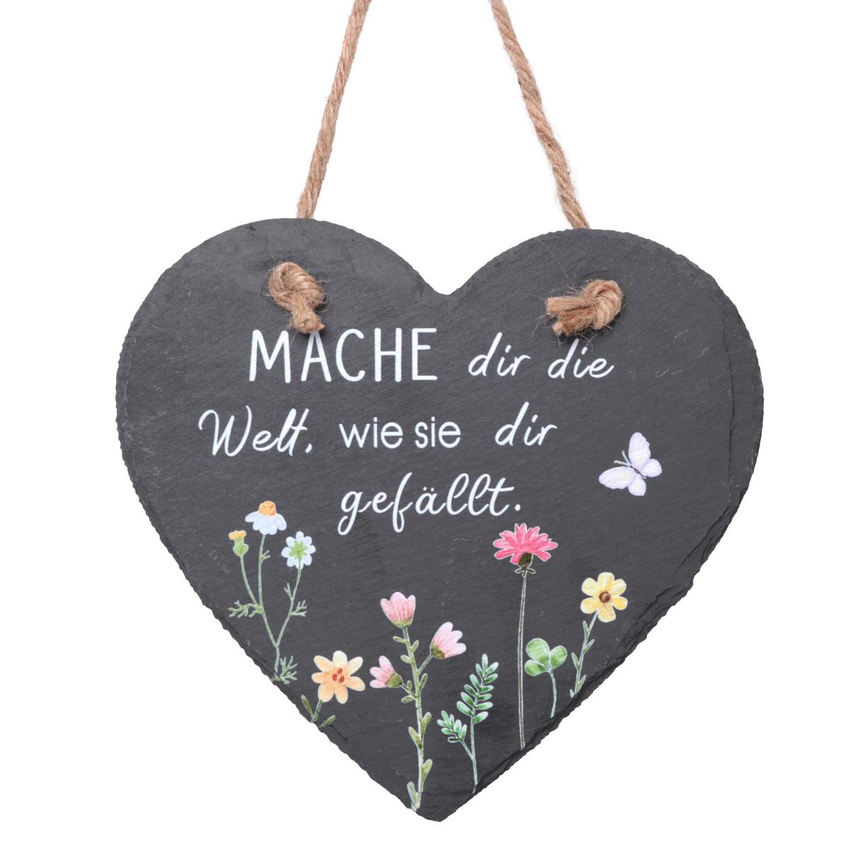 Dekohänger Julia - Multicolor/Schwarz, Basics, Stein (15/15cm)