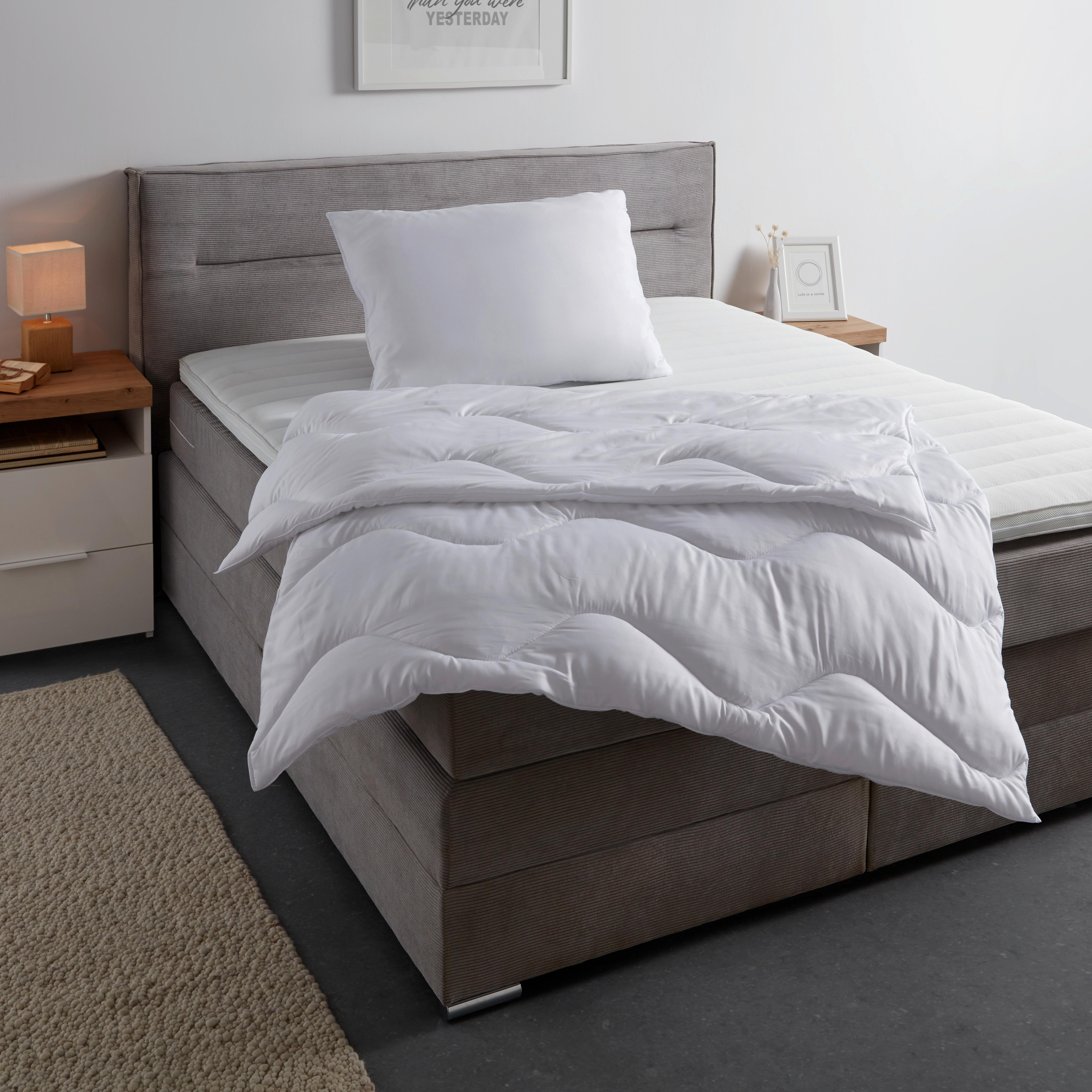POLŠTÁŘ POD HLAVU Henri, 70/90cm, bílá - bílá, textil (70/90cm) - Modern Living
