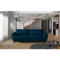 Schlafsofa Megis Blau, B: 242 Cm - Blau/Schwarz, Design, Textil (242/90/95cm) - MID.YOU