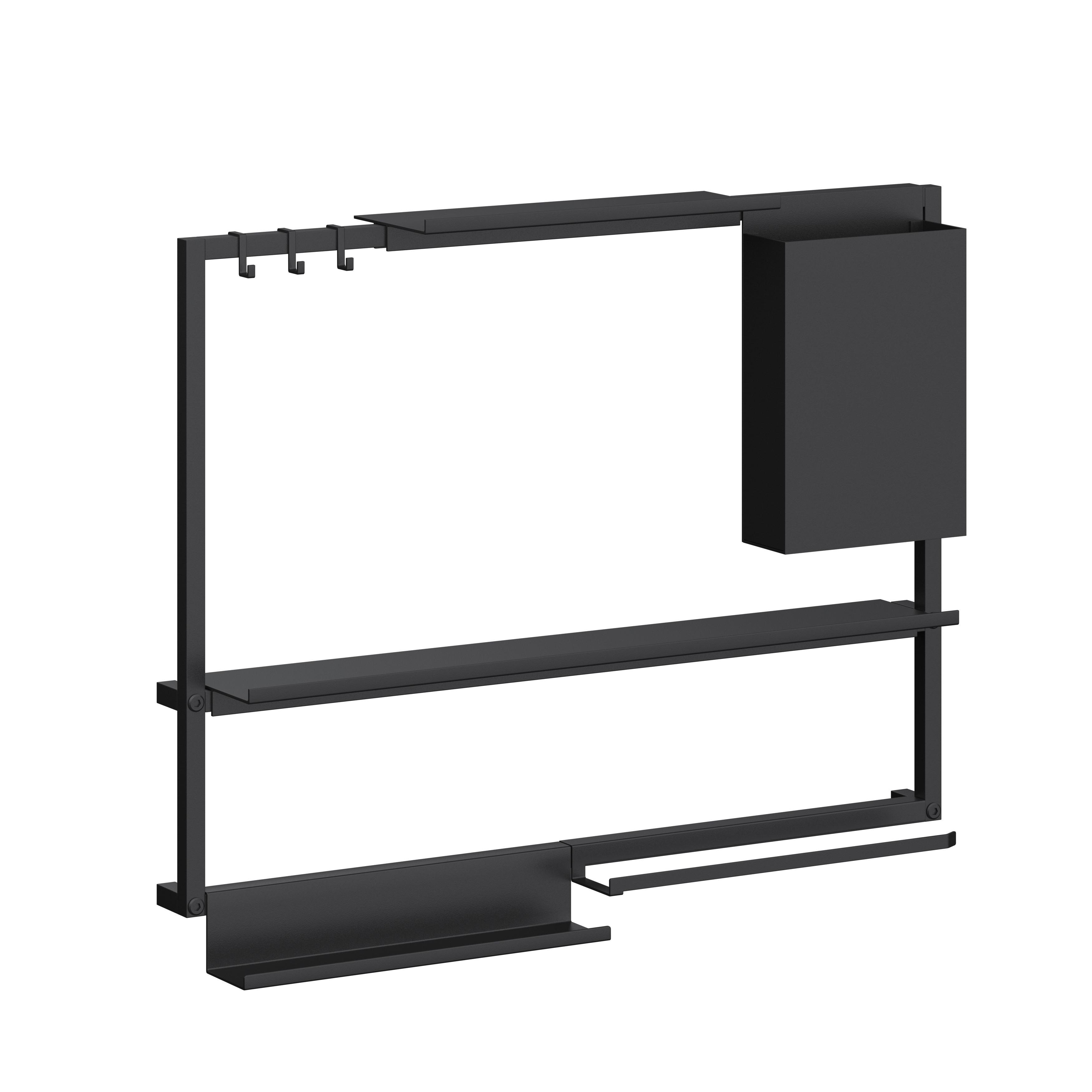Držiak na kuchynské potreby Systemstyle, šírka 29 cm - čierna, Modern, kov (29/2,5/8cm) - System Style