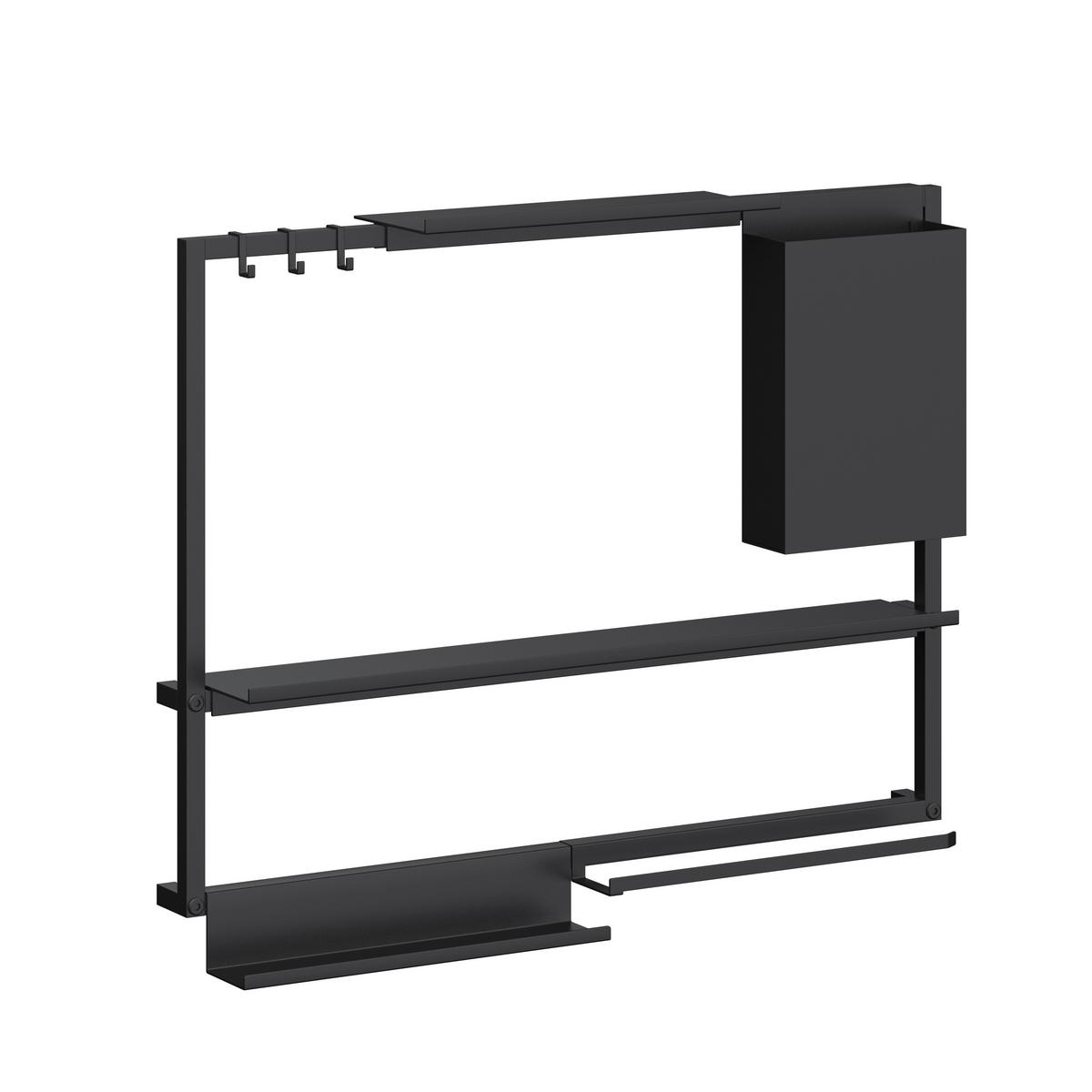 Sada háčikov Systemstyle sada 5 kusov - čierna, Modern, kov (0,5/2,7/3cm) - System Style