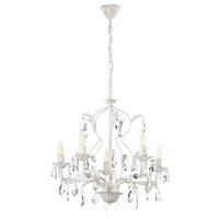 Kristall-hängeleuchte 4670/5a - Weiß, KONVENTIONELL, Glas/Metall (53/100cm)