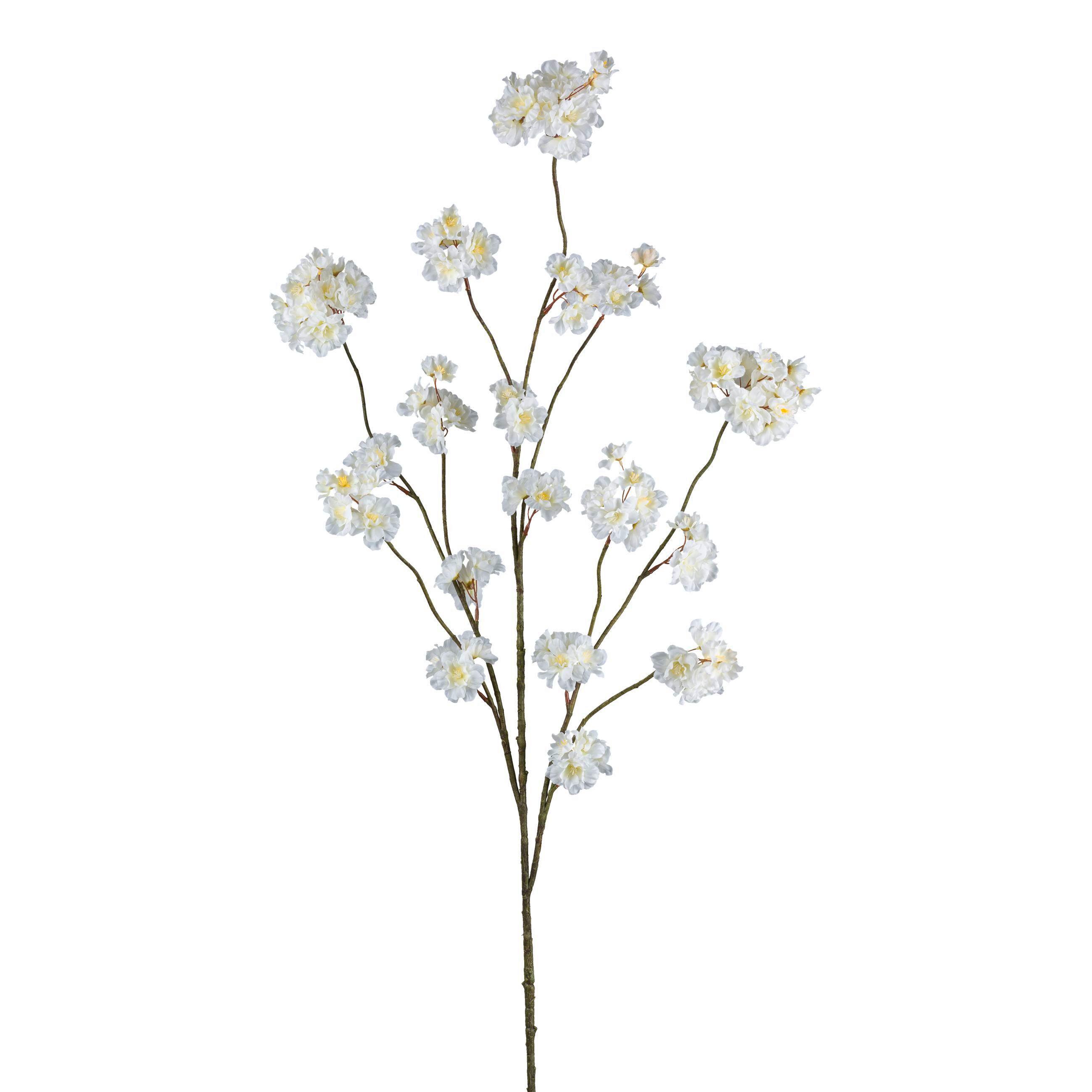 Kunstblume Arven - Braun/Weiß, KONVENTIONELL, Kunststoff (130cm)