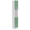 Badezimmer Hochschrank Riga 25x190 Cm Weiß/grün - Weiß/Grün, MODERN, Holzwerkstoff (25/190/35cm) - Held